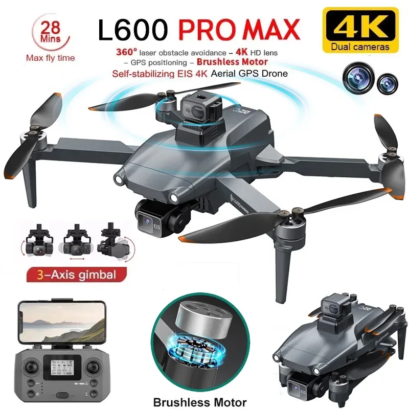 Drone Racing Camera - L600 PRO MAX GPS Drone Profesyonel